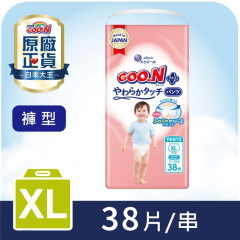 大王GOO.N紙尿布境內版柔觸肌系列-褲型XL 38片