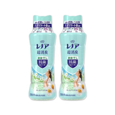 (2瓶 超值組)日本P&amp;G Lenor-超消臭衣物除臭芳香顆粒香香豆490ml/瓶(芳香豆,香氛豆,留香珠)－室內消臭(水藍色)