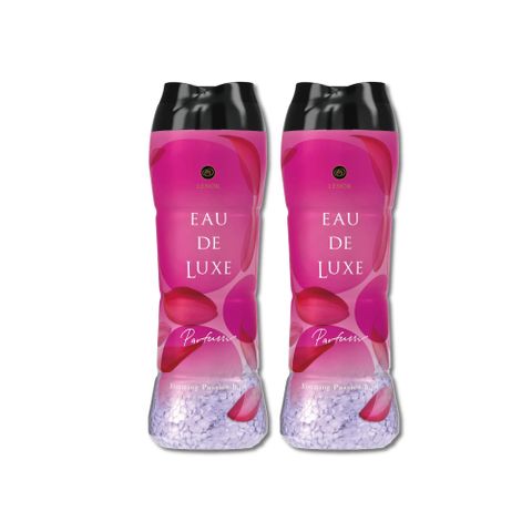 (2瓶組合)日本P&amp;G Lenor蘭諾-Eau de Luxe法式奢華12週衣物芳香顆粒香香豆520ml/瓶－莓果花香紅棕x2瓶