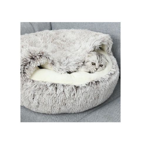Caiyi 貓窩 狗窩 寵物貝殼窩 寵物床 寵物窩 睡窩 冬季必備 寵物深度睡眠窩 65cm