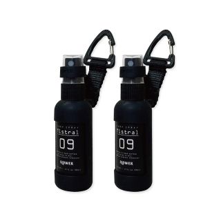 (2瓶超值組)日本SLOWER-密封防漏噴霧分裝隨身瓶50ml/瓶-黑色(矽膠護套附扣