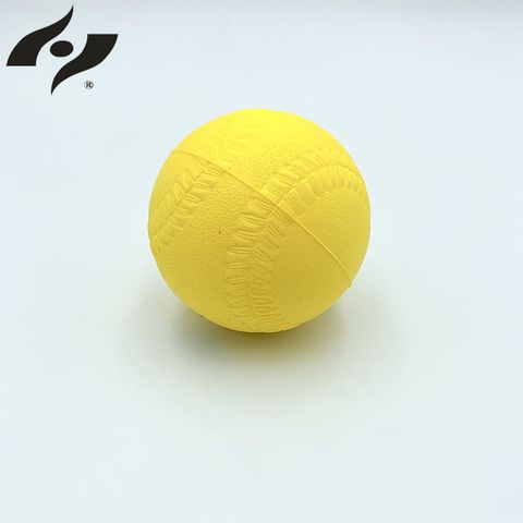 【禾亦】樂樂球(黃)-發泡比賽PU棒球 低彈跳軟棒球