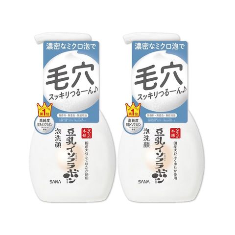 (2瓶組)日本豆乳本鋪-豆乳雙重保濕洗顏慕絲200ml/瓶*2瓶(親膚潔顏洗面乳,保濕護理潔膚乳)