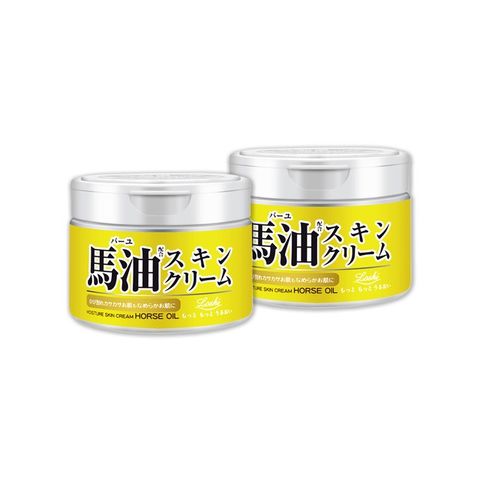 (2罐組)日本LOSHI-馬油植萃水潤保濕全身保養護膚霜220g/罐(修護肌膚,潤膚面霜)