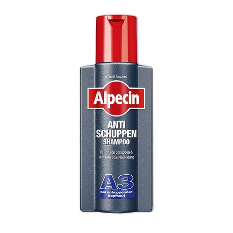 德國Alpecin-強健髮根3重滋養去 屑咖啡因洗髮露-A3抗頭皮 屑250ml/黑瓶(油性髮質洗髮精,0%矽靈洗髮乳)