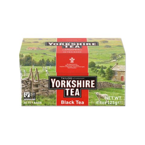 英國Taylors泰勒茶-Yorkshire約克夏茶紅牌紅茶包40入裸包/盒(適合沖煮香醇鮮奶茶)