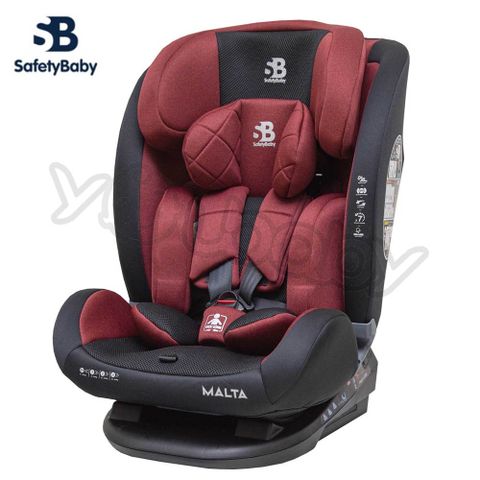 德國 Safety Baby 適德寶 0-12歲 安全帶透氣型汽座(珊瑚紅) /汽車安全座椅【贈 頂篷+皮革保護墊】