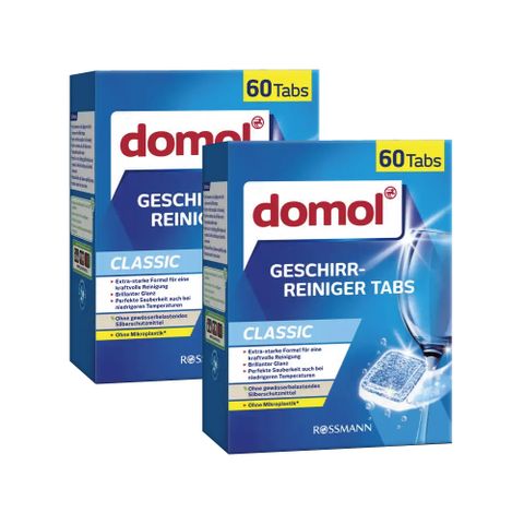 (2盒120顆超值組)德國Domol-洗碗機專用強效洗碗清潔錠60顆/盒 (各款洗碗機皆適用)