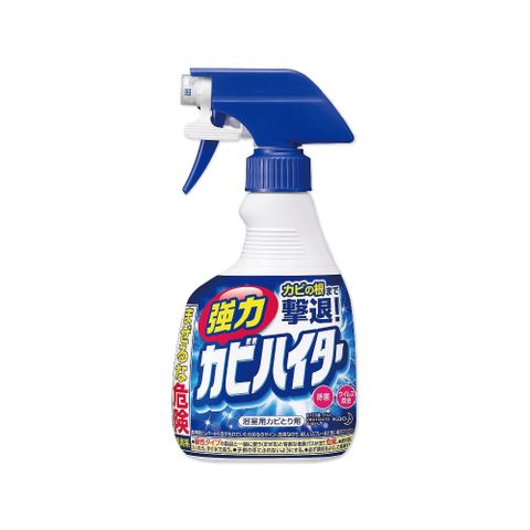 日本KAO花王-浴室免刷洗5分鐘瞬效強力除霉根鹼性泡沫清潔劑400ml/藍色按壓瓶 (磁磚凹縫,淋浴軟管,防霉)