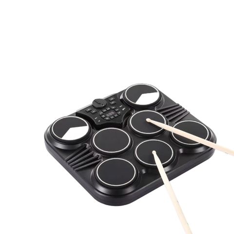 【KONIX】桌上型電子鼓(行動爵士鼓組/數位打擊板/打點板)-贈鼓棒/雙踏板