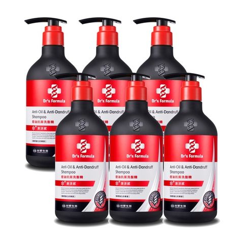 《台塑生醫》Dr’s Formula控油抗屑洗髮精升級版(激涼款)三代580g*6入