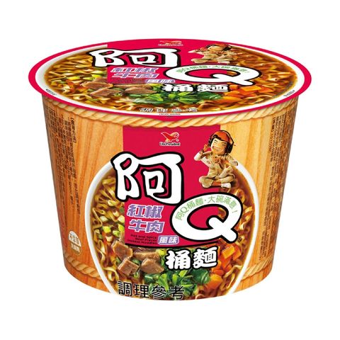 阿Q桶麵_紅椒牛肉風味(12碗/箱)