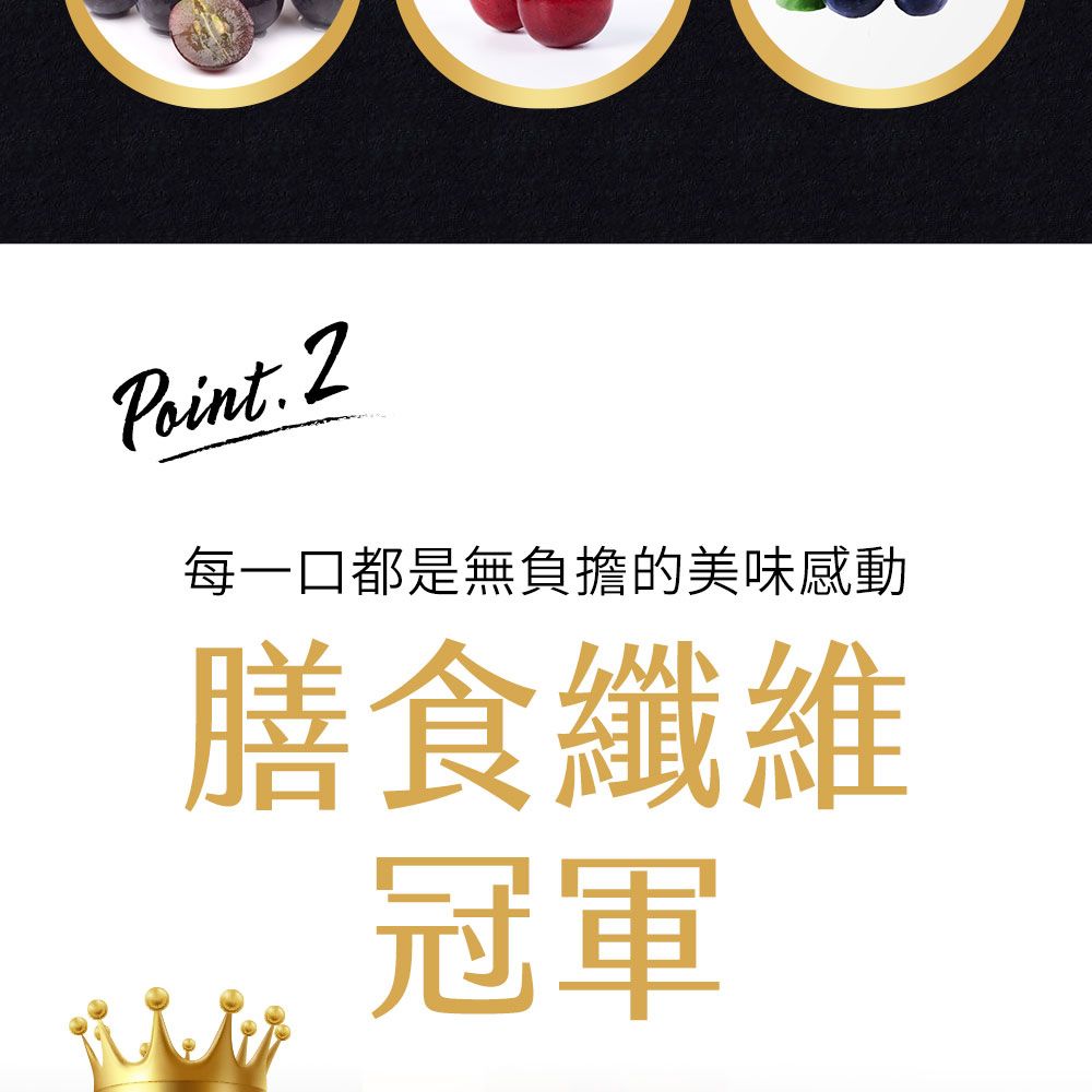 Point.2每一口都是無負擔的美味感動膳食纖維冠軍
