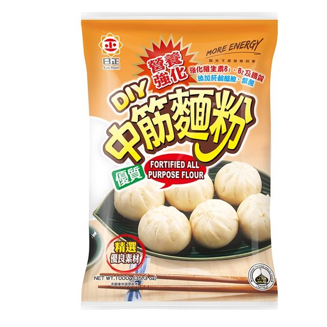 日正 【食品】營養強化中筋麵粉1000g