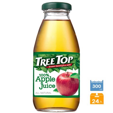 品牌熱銷NO.1下殺85折Treetop 樹頂蘋果汁300ml(24瓶)