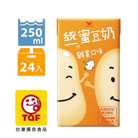 統一 蜜豆奶-雞蛋口味250ml(24入/箱)