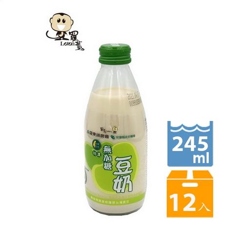 羅東農會 【羅東鎮農會】羅董特濃無加糖台灣豆奶(245mlx12瓶)