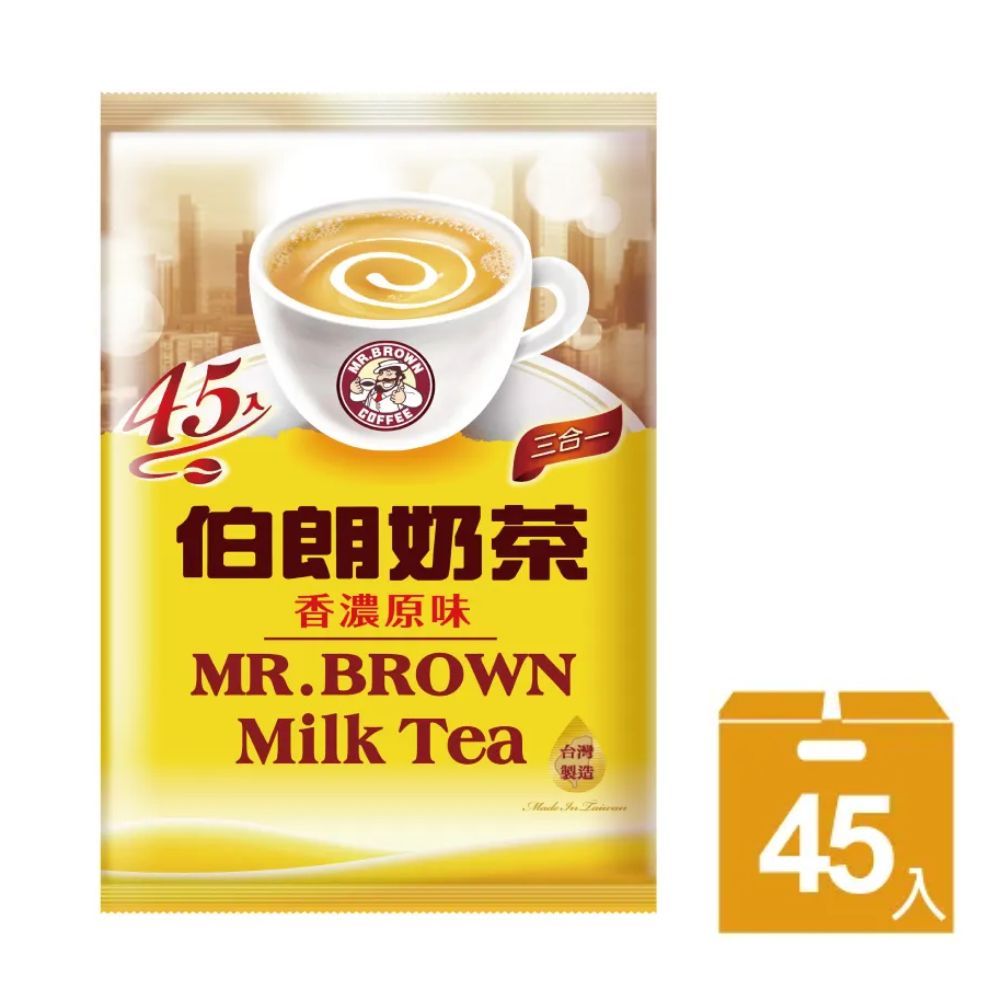 金車 《伯朗咖啡》三合一奶茶(45包/袋)