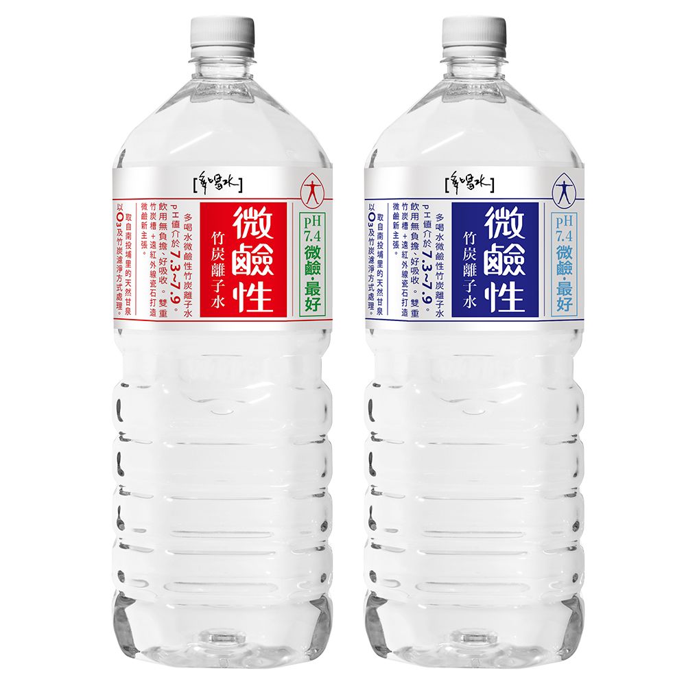 味丹多喝水 多喝水微鹼性竹炭離子水2000ml(8入/箱)