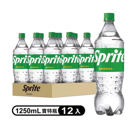 雪碧 【Sprite 】寶特瓶1.25L(12入/箱)