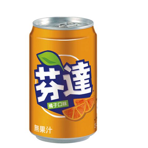 《芬達》橘子汽水 易開罐330ml(24入/箱)