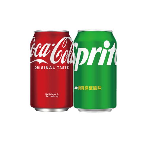 【Coca-Cola 可口可樂】/【Sprite 雪碧】易開罐330ml (24入/箱)(口味任選)