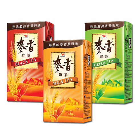 《統一》麥香300mlx24入x3箱(綠茶x1+紅茶x1+奶茶x1)
