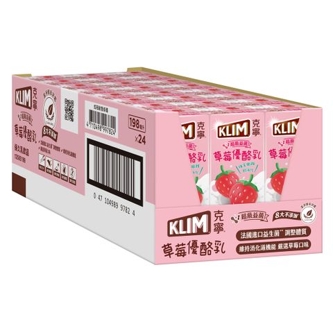 克寧草莓優酪乳198mlX24/箱