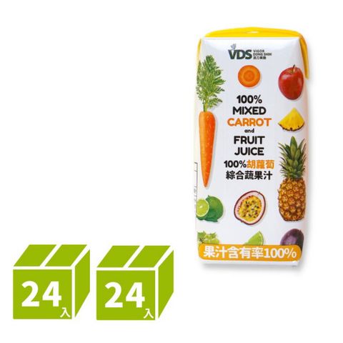 【VDS活力東勢】胡蘿蔔綜合蔬果汁200ml (24瓶/箱)-利樂包