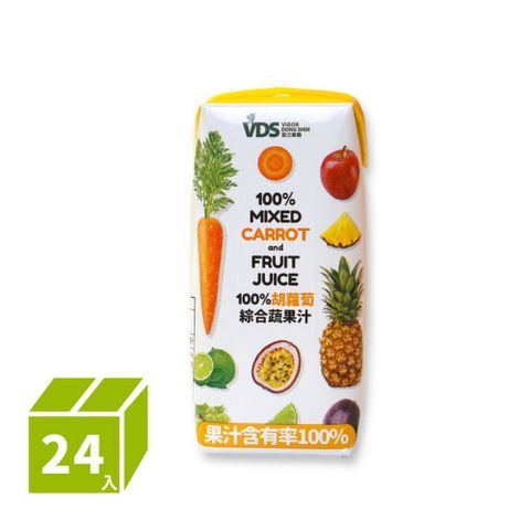【VDS活力東勢】胡蘿蔔綜合蔬果汁200ml (24瓶/箱)-利樂包