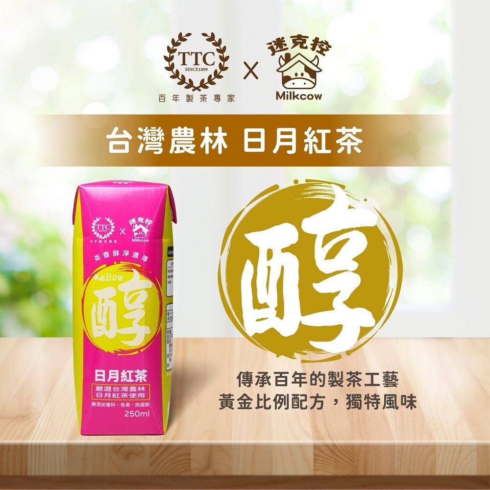  【迷克控x台灣農林】日月紅茶250ml*12瓶