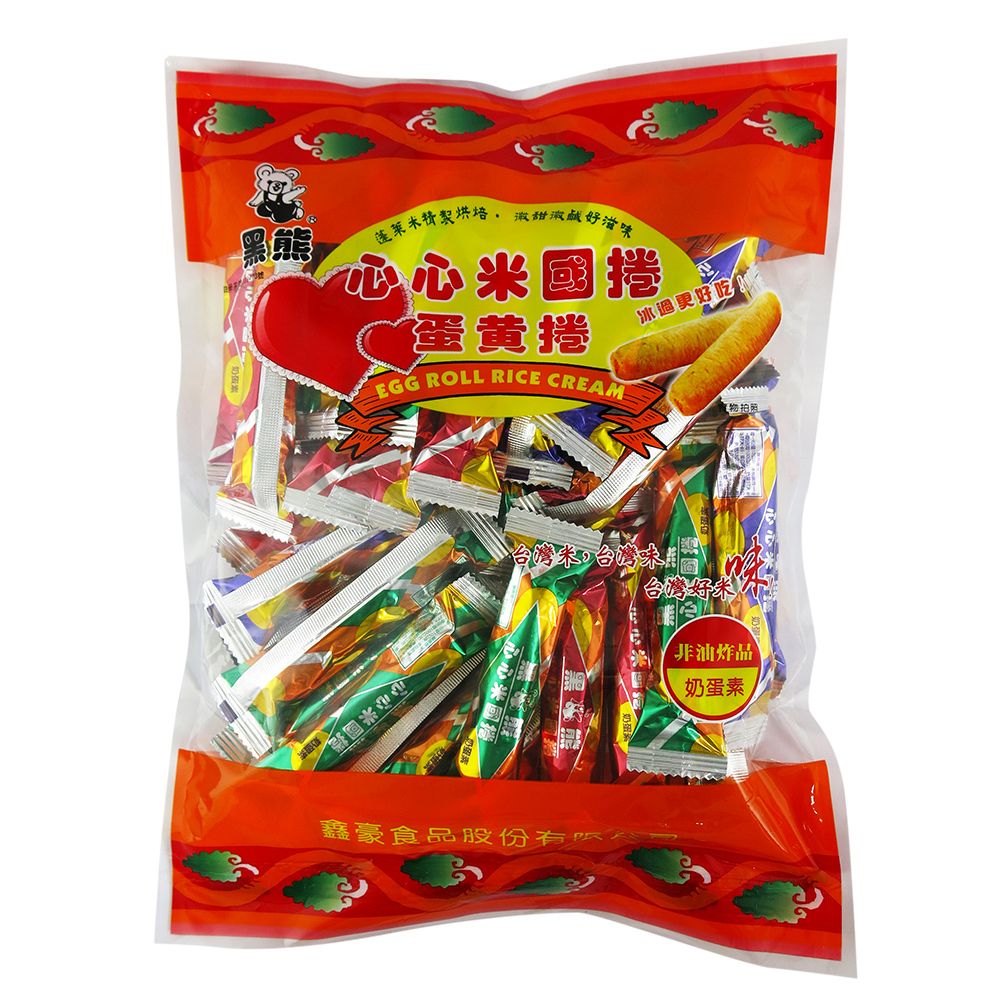 黑熊 心心米果捲蛋黃捲(280g/包)