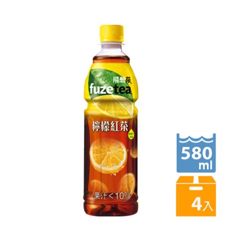 FUZE tea 飛想茶檸檬紅茶580ml(4入/組)