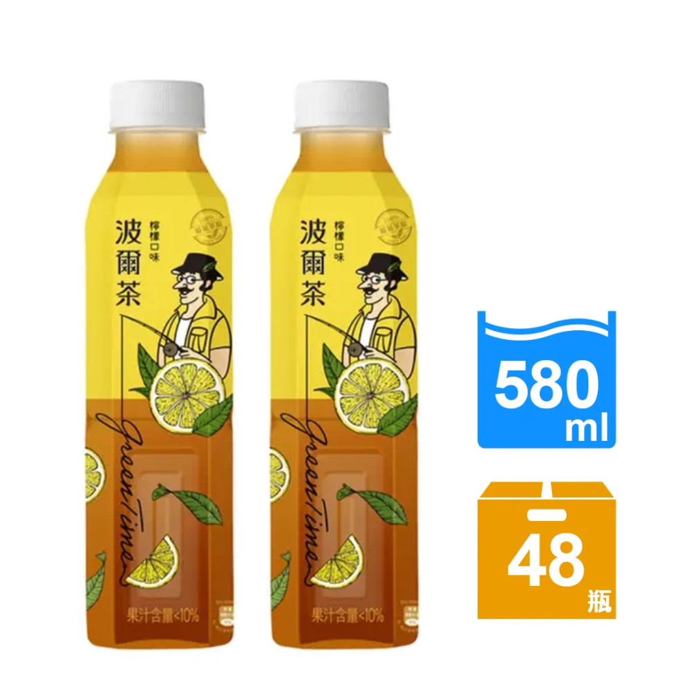 金車 《波爾茶》波爾茶-檸檬口味580ml-24罐x2箱