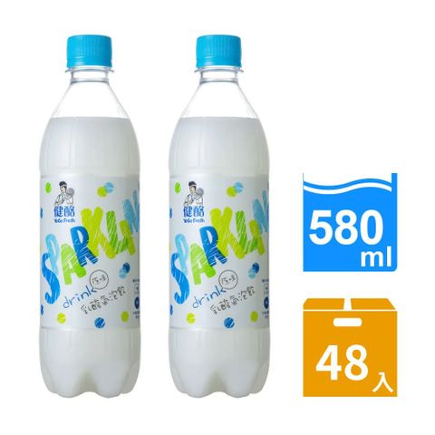 金車 健酪乳酸氣泡飲料580ml-24瓶/箱x2箱