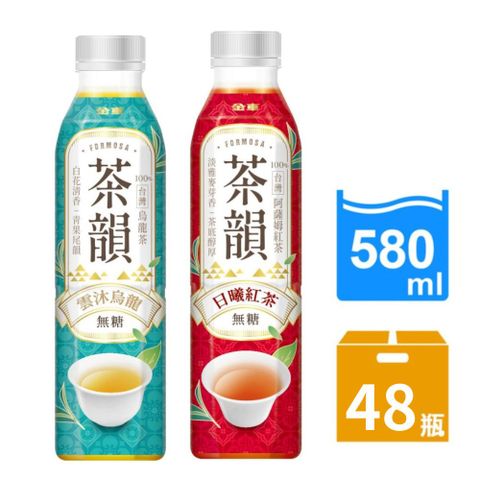 金車 茶韻-日曦紅茶580mlx24入+雲沐烏龍580mlx24入