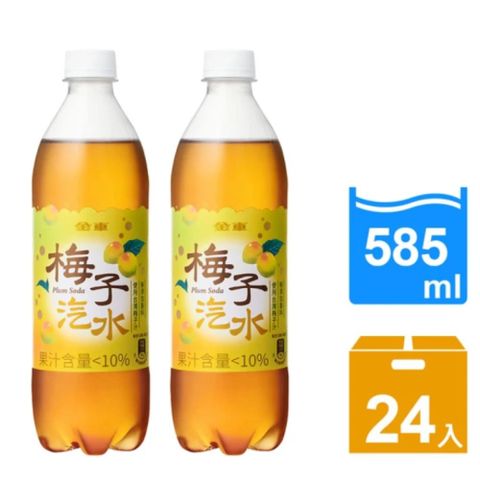 金車 梅子汽水585mlx24入/箱x2箱