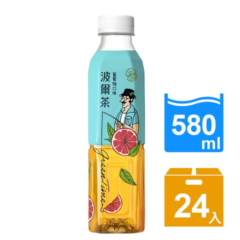 【金車】波爾茶-葡萄柚口味580ml(24罐/箱)