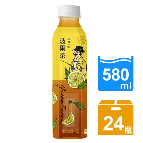 【金車】波爾茶-檸檬口味580ml(24罐/箱)