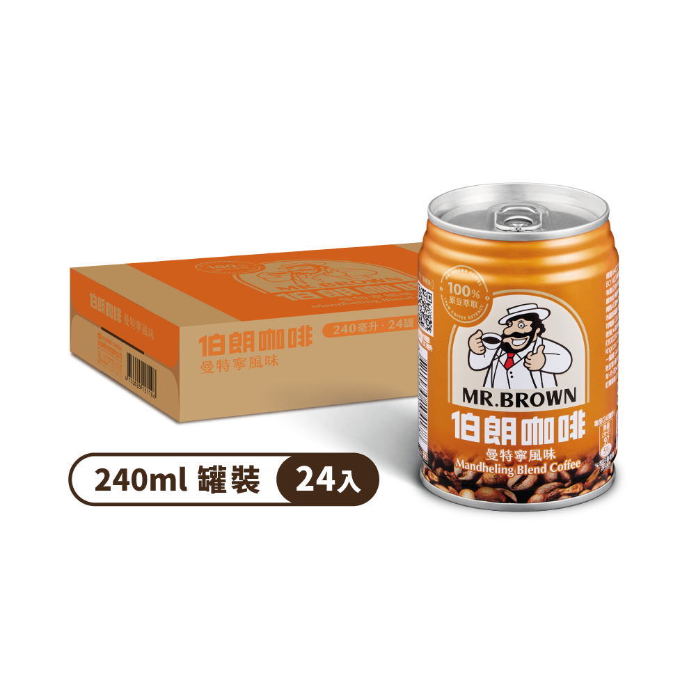 金車 伯朗曼特寧240ml(24罐)