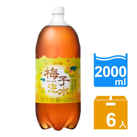 金車 梅子汽水2000ml (6入/箱)