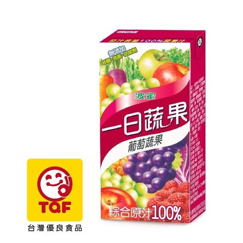 《波蜜》一日蔬果100%葡萄蔬果汁160ml(6入/ 組)