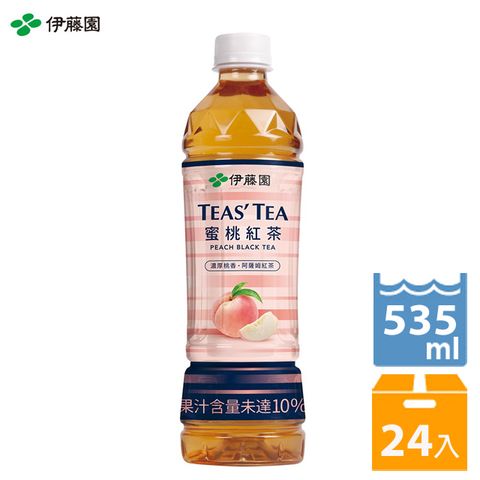 《伊藤園》TEASTEA 蜜桃紅茶 535ml (24入/箱)
