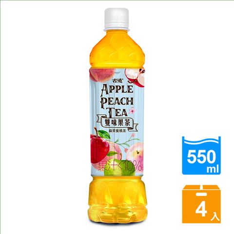 古道 雙味果茶(蘋果蜜桃茶)550ml*4瓶