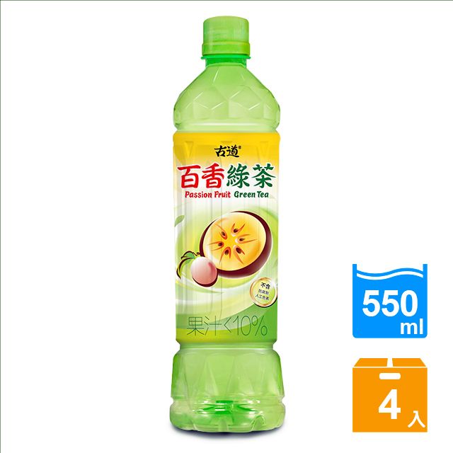 古道 百香綠茶550ml(4入/組)