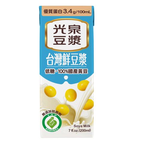 光泉 台灣鮮豆漿-低糖 200ml(24入x2箱)