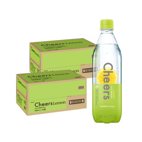TAISUN 泰山 Cheers Lemon 檸檬氣泡水 590ml(24入x2箱)