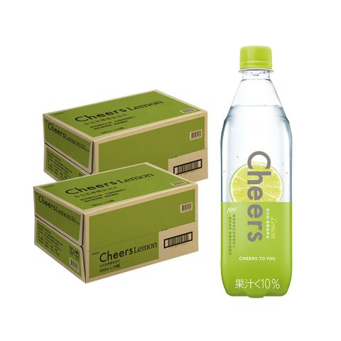 泰山Cheers Lemon 檸檬氣泡水 590ml(24入x2箱)