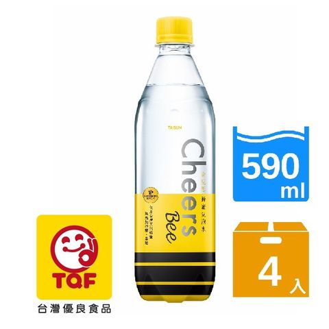 泰山Cheers Bee 蜂蜜氣泡水 590ml(4入/組)