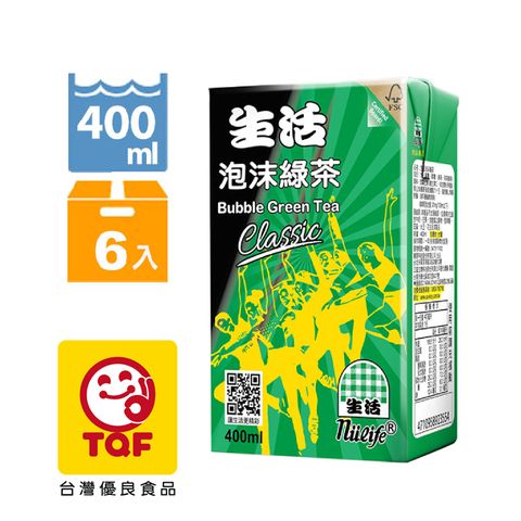 大容量包裝生活泡沫綠茶400ml(6入/組)